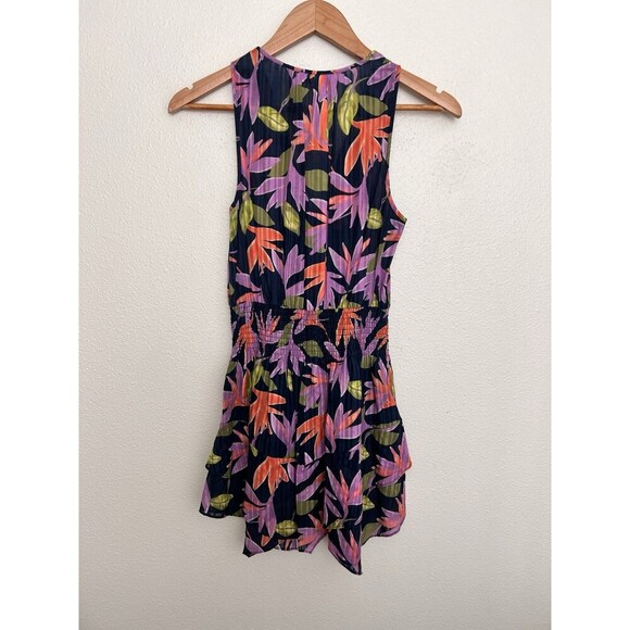 Ramy Brook Asher Floral-Print Mini Dress XS Resort Vacation Tropical Cruise - Picture 10 of 13